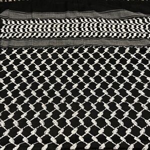 Authentic Black & White Keffiyeh Shemagh Scarf - Bought in Kuwait.